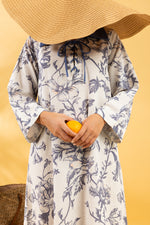 Load image into Gallery viewer, RESORT WEAR - Tie Up Neckline - Light Blue Flowers