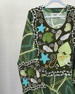 Load image into Gallery viewer, EMBROIDERY COLLECTION - Green Star & Shell Charm Jalabiya