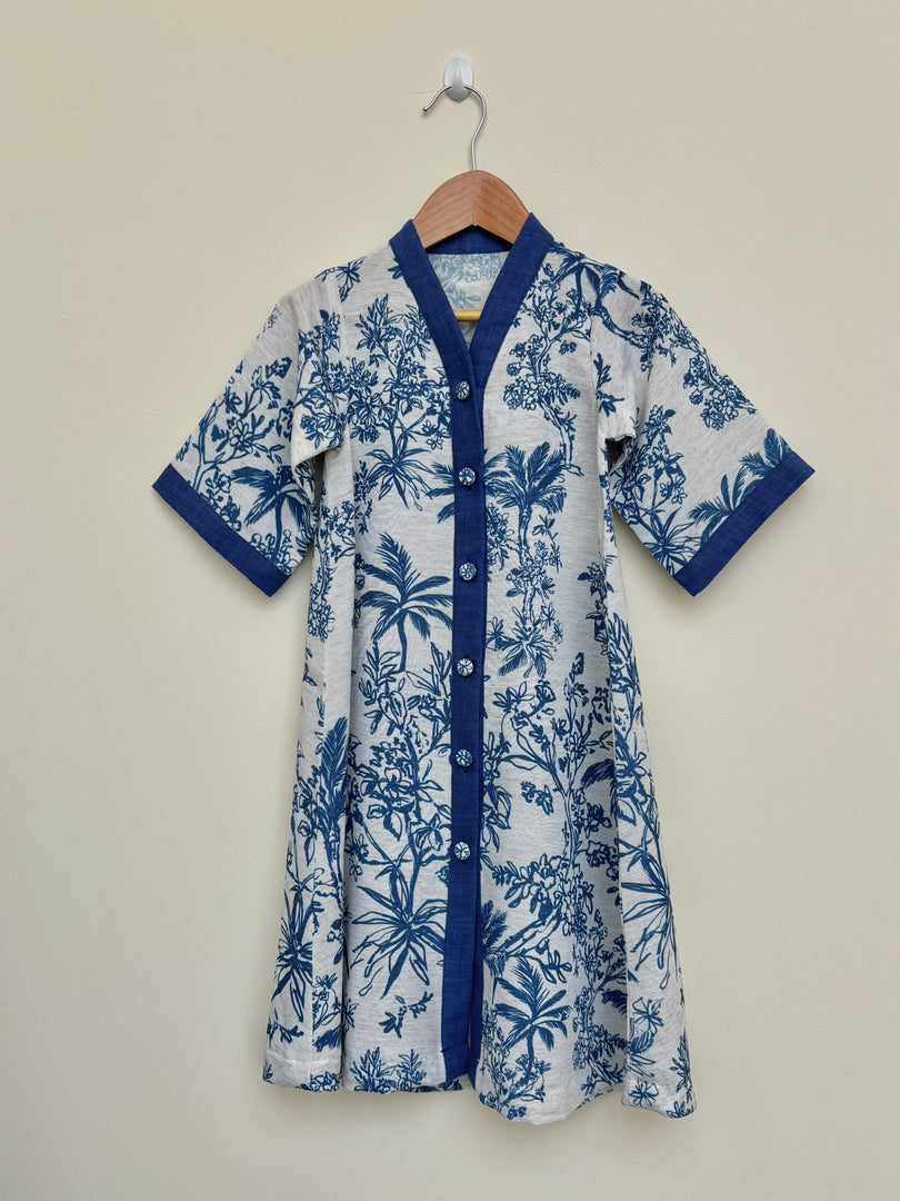 KIDS - RESORT WEAR - Front Buttons - Tropical Blue