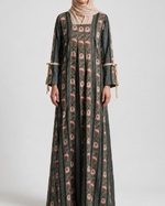 Load image into Gallery viewer, Pleated Tie Sleeve Jalabiya - Grey