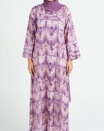 Load image into Gallery viewer, Indian Cotton Small Twisted Pleats +Shailah - Lavender Tie-Die