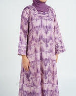 Load image into Gallery viewer, Indian Cotton Small Twisted Pleats +Shailah - Lavender Tie-Die