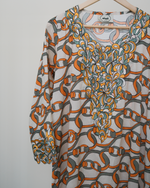 Load image into Gallery viewer, Embroidery Jalabiya - Orange Chains