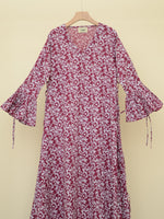 Load image into Gallery viewer, Classic Waist Ribbons Jalabiya M006 - Red and White Flowers