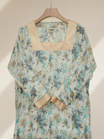 Load image into Gallery viewer, Buttoned Sleeve M002 - Blue Golden Leaves