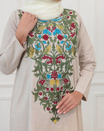 Load image into Gallery viewer, Pure Linen Embroidery Jalabiya - Beige