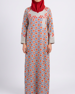 Load image into Gallery viewer, ZARI COLLECTION - Geometric Floral Tile Jalabiya