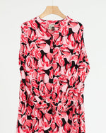 Load image into Gallery viewer, Rayon Black and Red Flowers +Shailah