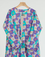 Load image into Gallery viewer, Indian Cotton Pleated Front Panels +Shailah - Abstract Bloom Print