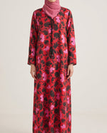 Load image into Gallery viewer, BEDAZZLED COLLECTION - Waves Jalabiya - Red Floral