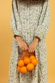 RESORT WEAR - Puffed Sleeve - Green Floral