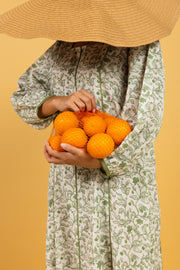 RESORT WEAR - Puffed Sleeve - Green Floral