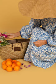 RESORT WEAR - Puffed Sleeve - Blue Floral