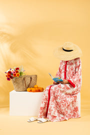 RESORT WEAR - Front Buttons - Tropical Red