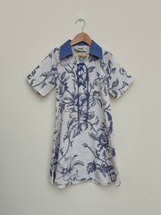 KIDS - RESORT WEAR - Tie Up Neckline - Light Blue Flowers