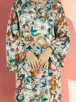 Load image into Gallery viewer, Bell Sleeves Jalabiya - Floral
