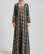 Load image into Gallery viewer, Pleated Tie Sleeve Jalabiya - Grey
