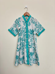 KIDS - RESORT WEAR - Front Buttons - Tropical Turquoise