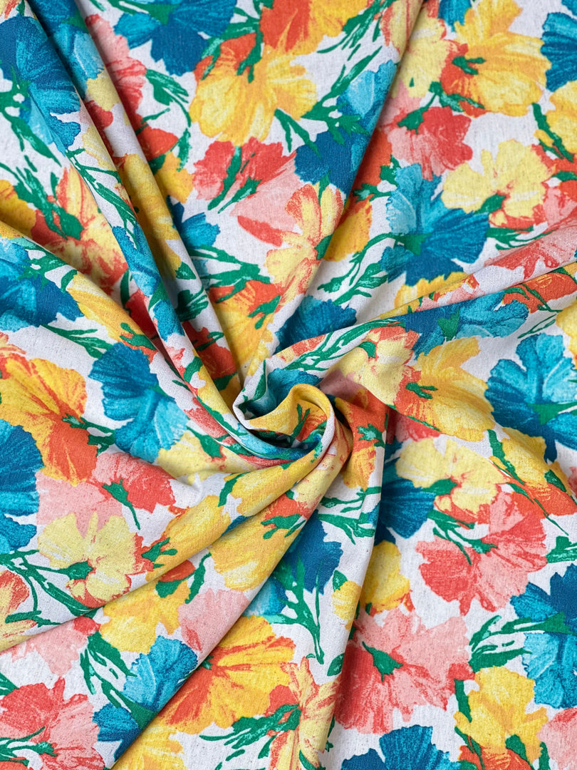 Fabric - Floral Yellow