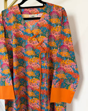 BEDAZZLED COLLECTION - Chinese Buttons Jalabiya - Vibrant Garden