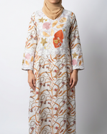 Load image into Gallery viewer, EMBROIDERY COLLECTION - White Star &amp; Shell Charm Jalabiya