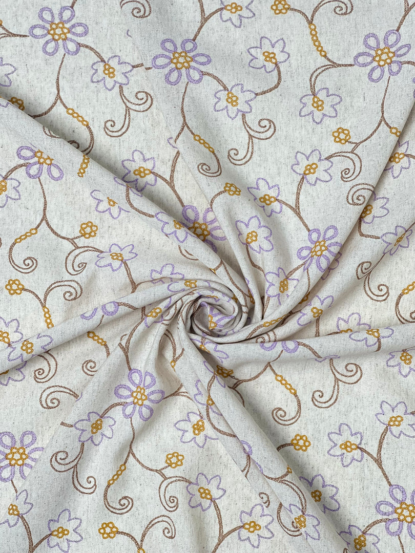 Fabric - Floral Purple