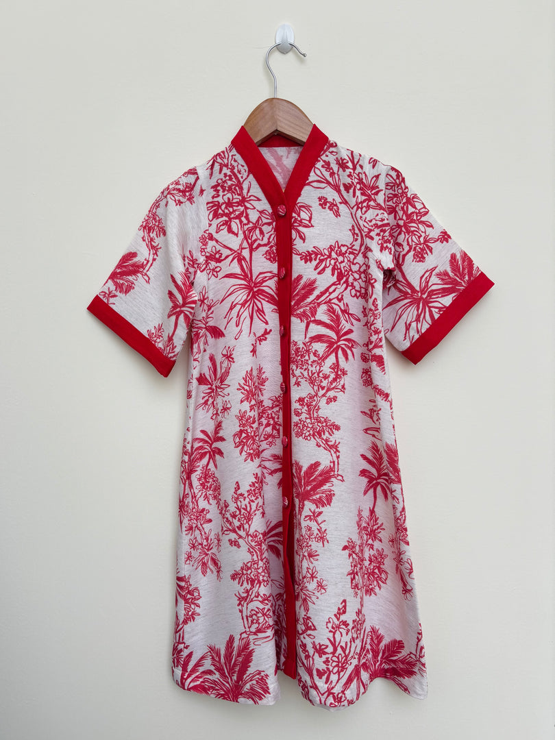 KIDS - RESORT WEAR - Front Buttons - Tropical Red