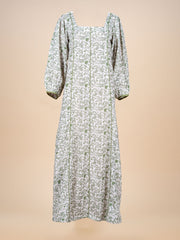 RESORT WEAR - Puffed Sleeve - Green Floral