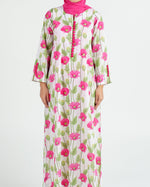 Load image into Gallery viewer, Indian Cotton Decorative Buttons - Fuchsia Poppy Print
