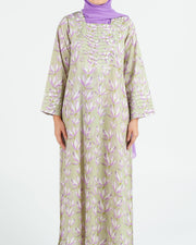 Indian Cotton Large Twisted Pleats - Pastel Iris