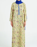 Load image into Gallery viewer, Indian Cotton Decorative Buttons Jalabiya - Ottoman Floral
