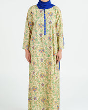 Indian Cotton Decorative Buttons Jalabiya - Ottoman Floral