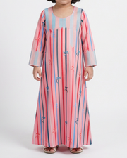 KIDS ZARI COLLECTION - Stripped Ribbon Jalabiya