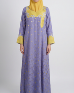 Load image into Gallery viewer, ZARI COLLECTION - Floral Grey Jalabiya