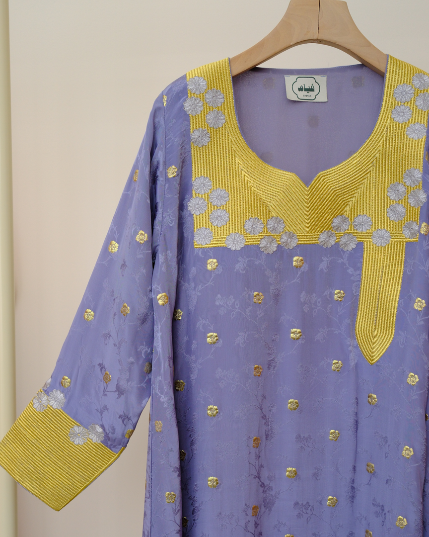 ZARI COLLECTION - Floral Grey Jalabiya