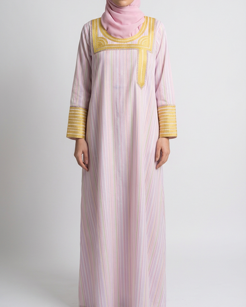 ZARI COLLECTION - Pastel Stripes Jalabiya