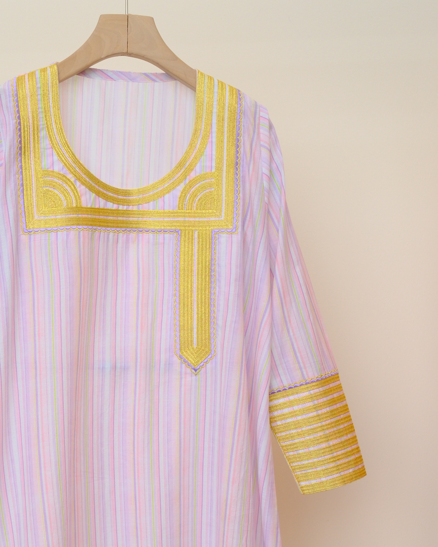 ZARI COLLECTION - Pastel Stripes Jalabiya