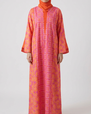 MYAZAA COLLECTION - Orange and Pink 1 Jalabiya