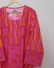 MYAZAA COLLECTION - Orange and Pink 3 Jalabiya