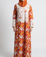 Load image into Gallery viewer, Embroidery Jalabiya - Red Chains