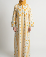 Load image into Gallery viewer, MYAZAA COLLECTION - Yellow Flowers 1 Jalabiya