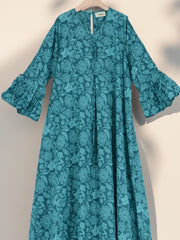 Classic Ribbons Jalabiya M005 - Green Flowers