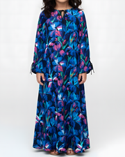 KIDS Ribbons Jalabiya - Vibrant Blue