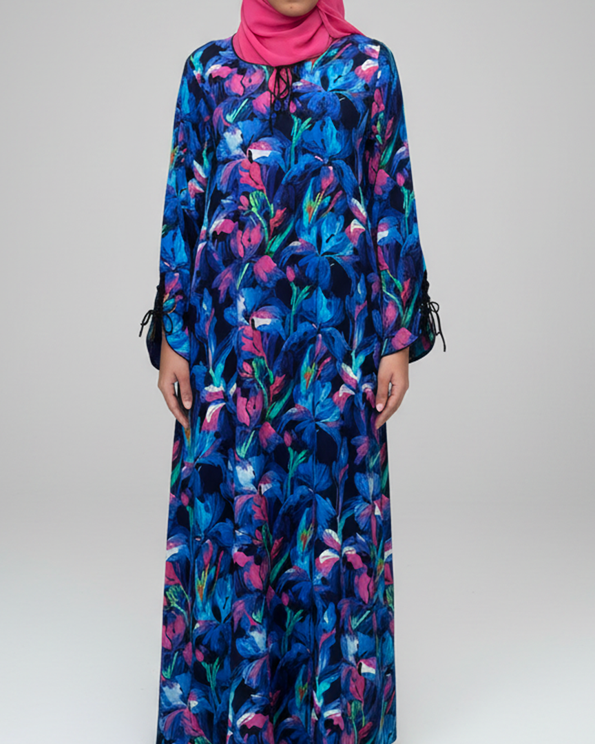 Ribbons Jalabiya M010 - Vibrant Blue