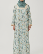 Load image into Gallery viewer, Buttoned Sleeve M002 - Blue Golden Leaves
