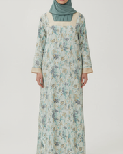 Buttoned Sleeve M002 - Blue Golden Leaves