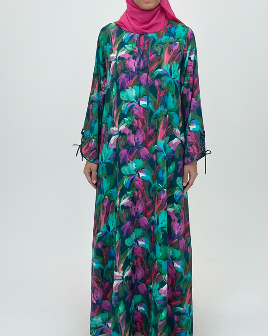 Ribbons Jalabiya M010 - Vibrant Green