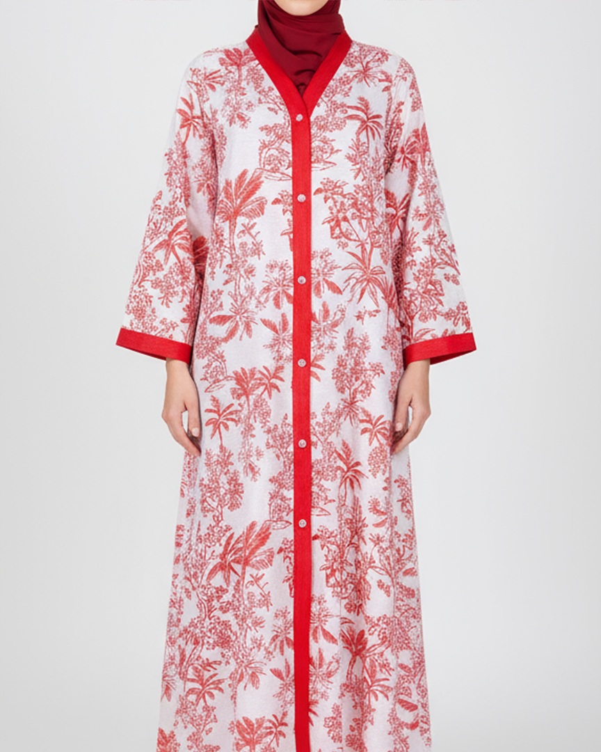 RESORT WEAR - Front Buttons - Tropical Red