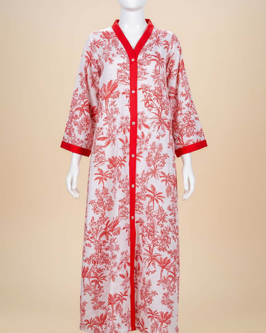 RESORT WEAR - Front Buttons - Tropical Red