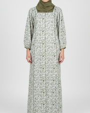 RESORT WEAR - Puffed Sleeve - Green Floral